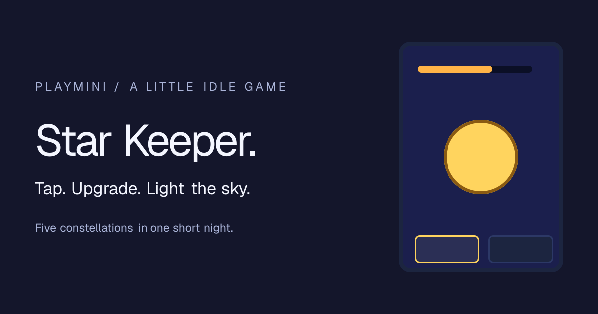Star Keeper — Free Online Idle Tapping Game | PlayMini